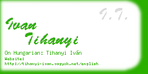 ivan tihanyi business card